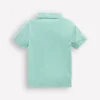 Slub Polo Shirt Aqua Sea Blue