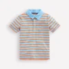 Slub Polo Shirt Glacier Blue/ Firecracker Red