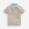 Slub Polo Shirt Glacier Blue/ Firecracker Red