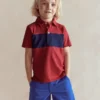 Slub Polo Shirt Jam Red / College Navy