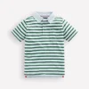 Slub Polo Shirt Misty Blue/ Pine Green