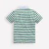 Slub Polo Shirt Misty Blue/ Pine Green