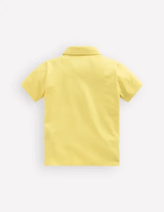 Slub Polo Shirt Sherbet Lime Yellow