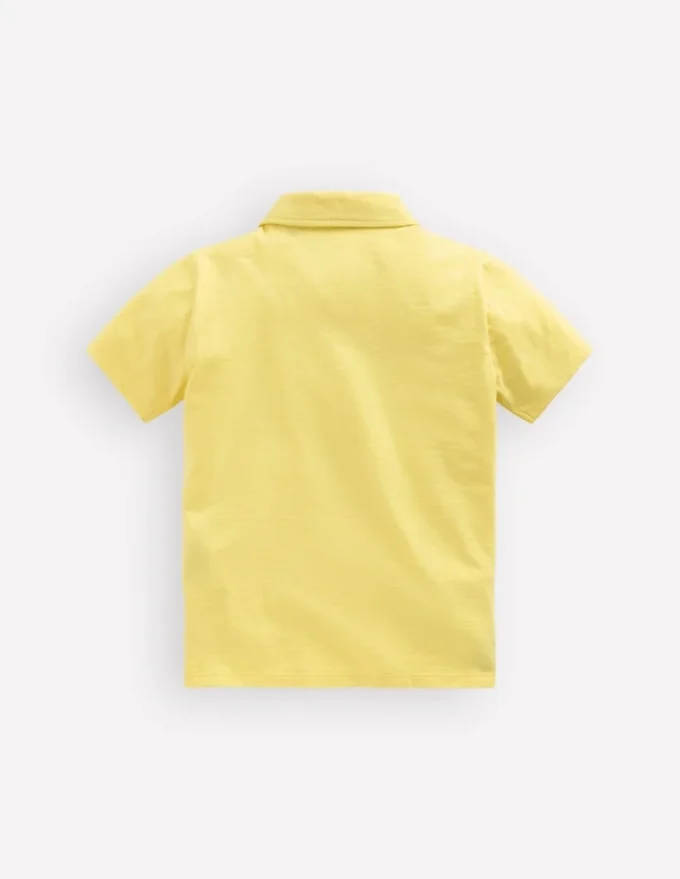 Slub Polo Shirt Sherbet Lime Yellow