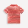 Slub Polo Shirt Terracotta Clay and Ivory
