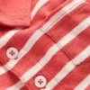 Slub Polo Shirt Terracotta Clay and Ivory