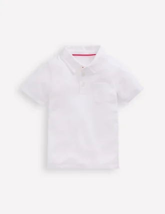 Slub Polo Shirt White