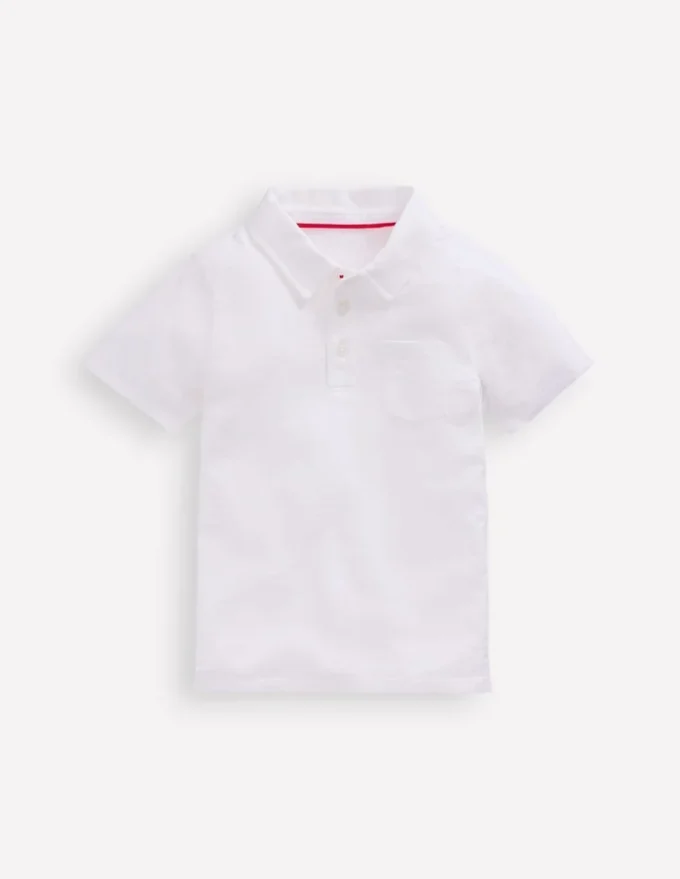 Slub Polo Shirt White