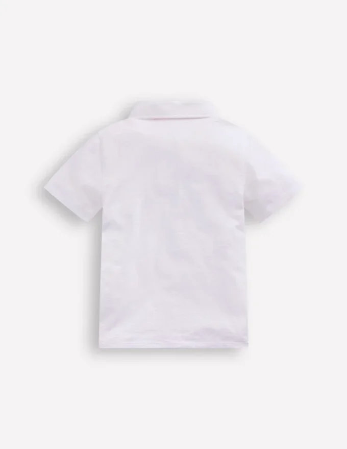 Slub Polo Shirt White