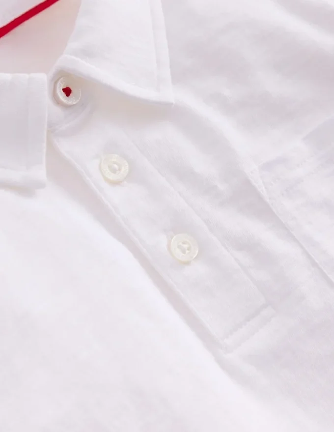 Slub Polo Shirt White