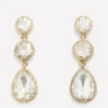 Small Jewel Drop Earrings Clear Small Jewel Drop Earrings Clear