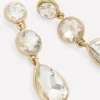 Small Jewel Drop Earrings Clear Small Jewel Drop Earrings Clear