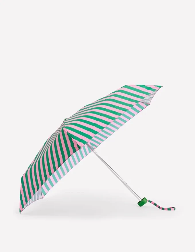 Small Umbrella Green/Pink Stripe
