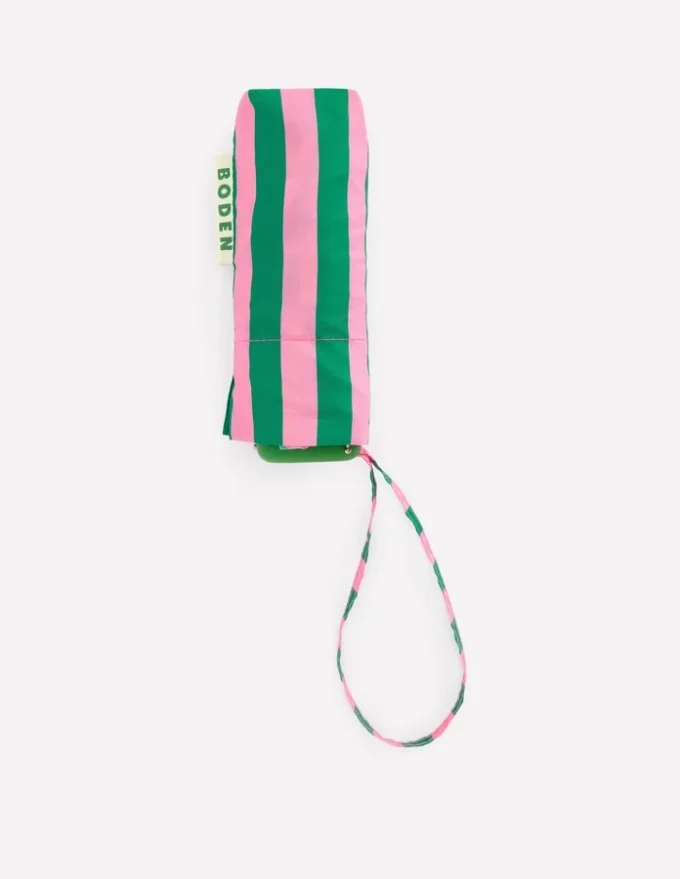 Small Umbrella Green/Pink Stripe