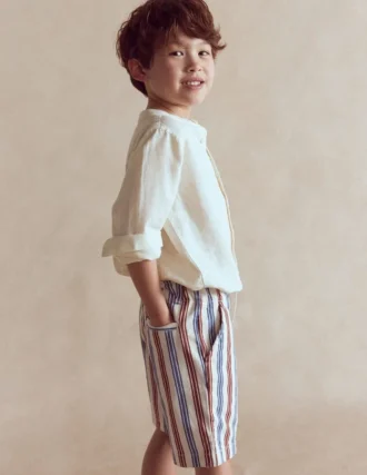 Smart Shorts Blue and Red Stripe