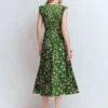 Smocked Jersey Midi Dress Promenade Green, Bloom Scatter Smocked Jersey Midi Dress Promenade Green, Bloom Scatter