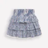 Smocked Waist Ruffle Skirt Bluejay Cherry Stripe