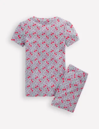 Snug Fit Pointelle Pyjamas Cherry Orchard