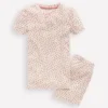 Snug Fit Pointelle Pyjamas Soft Ivory Floral