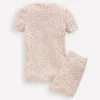 Snug Fit Pointelle Pyjamas Soft Ivory Floral
