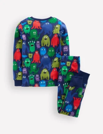 Snug Glow-in-the-dark Pajamas Navy Monster