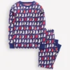 Snug Glow-in-the-dark Pajamas Twilight Blue Spooky Ghosts