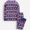 Snug Glow-in-the-dark Pajamas Twilight Blue Spooky Ghosts