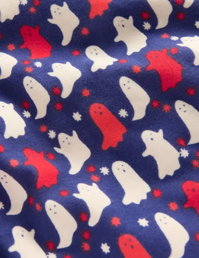 Snug Glow-in-the-dark Pajamas Twilight Blue Spooky Ghosts
