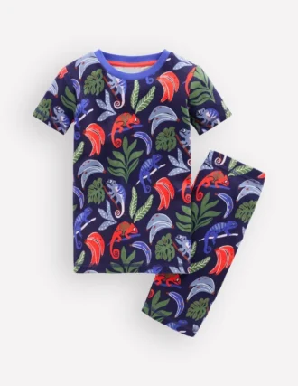 Snug Short John Glow Pyjamas Chameleon