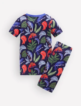 Snug Short John Glow Pyjamas Chameleon