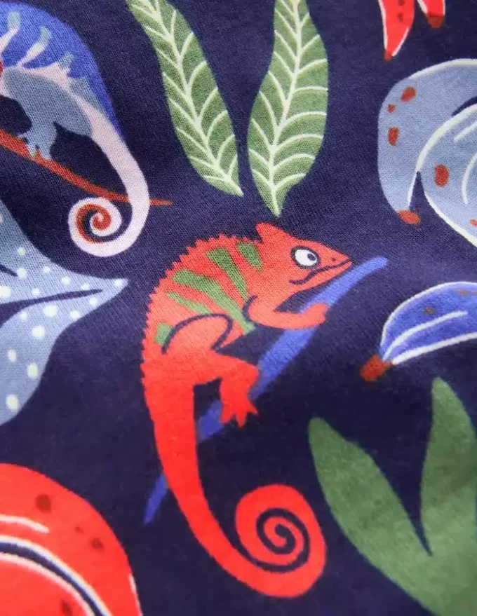 Snug Short John Glow Pyjamas Chameleon