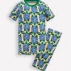 Snug Short John Pajamas Calico White Turtles