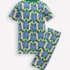 Snug Short John Pajamas Calico White Turtles