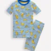 Snug Short John Pajamas Multi Banana Stripe Snug Short John Pajamas Multi Banana Stripe