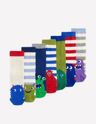 Socks 7 Pack Monsters