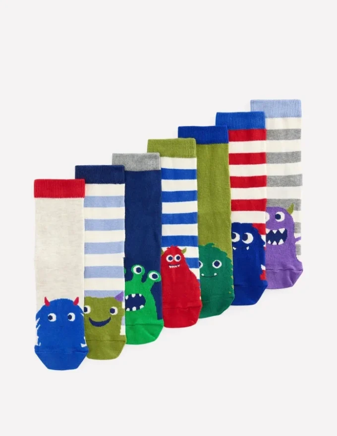 Socks 7 Pack Monsters