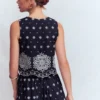 Sofia Broderie Shell Top Navy Sofia Broderie Shell Top Navy