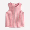 Sofia Linen Top Bright Cherry Stripe Sofia Linen Top Bright Cherry Stripe