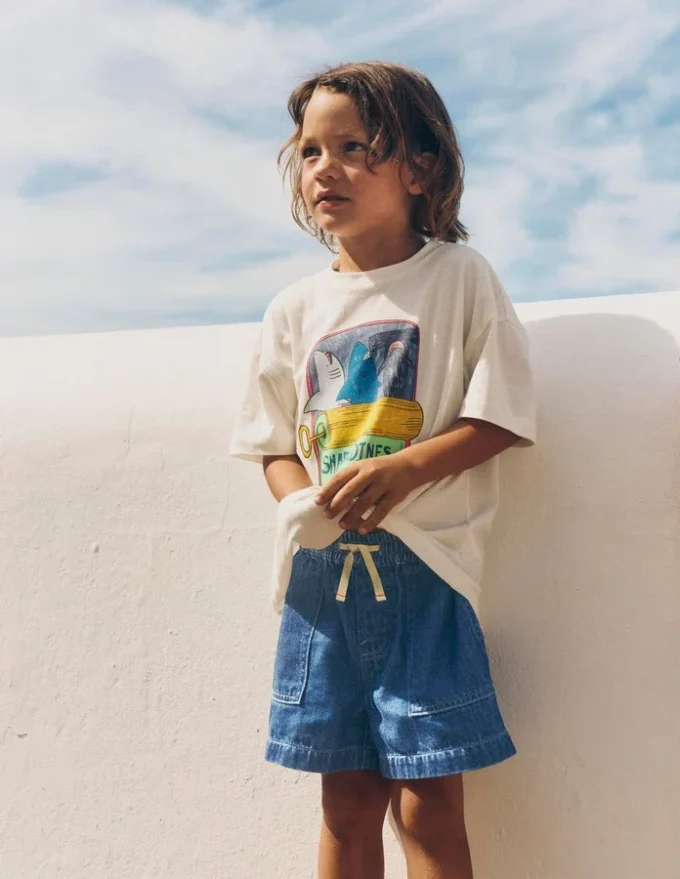Soft Denim Shorts Denim