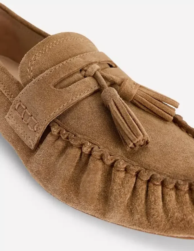 Soft Ruched Loafers Caramel Soft Ruched Loafers Caramel