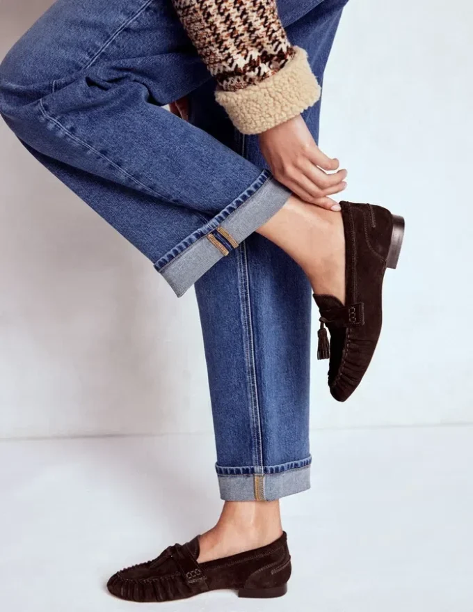 Soft Ruched Loafers Chocolate Soft Ruched Loafers Chocolate