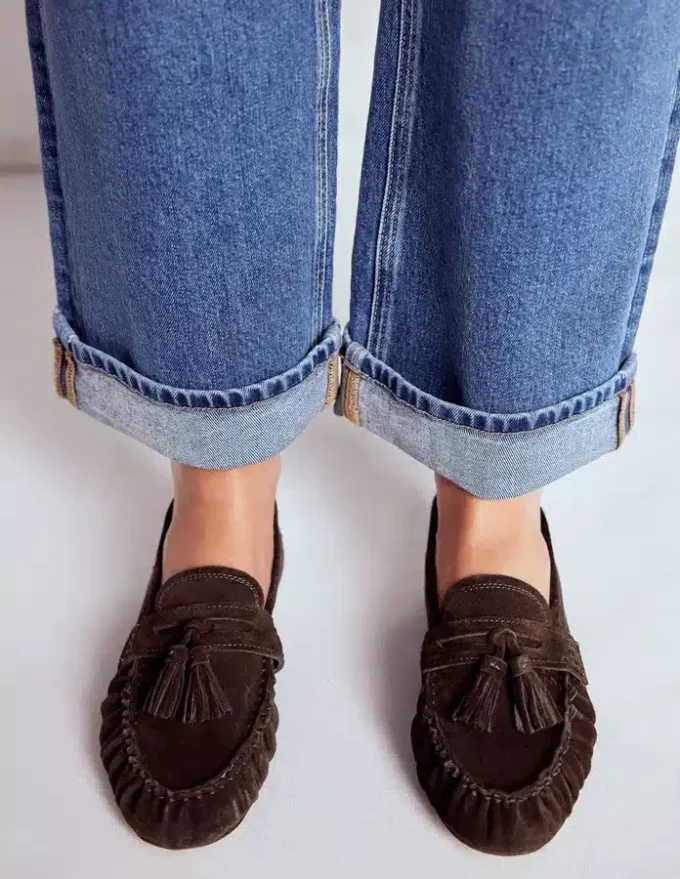 Soft Ruched Loafers Chocolate Soft Ruched Loafers Chocolate