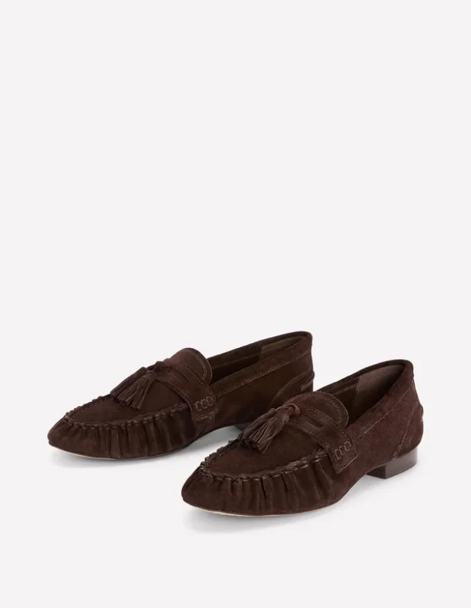 Soft Ruched Loafers Chocolate Soft Ruched Loafers Chocolate