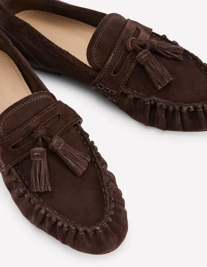 Soft Ruched Loafers Chocolate Soft Ruched Loafers Chocolate
