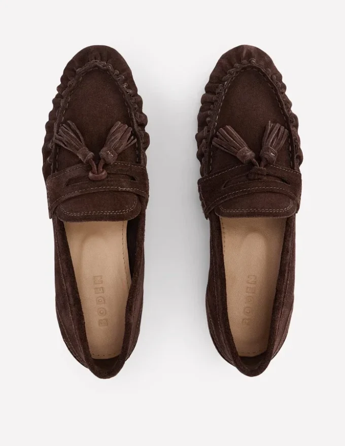 Soft Ruched Loafers Chocolate Soft Ruched Loafers Chocolate