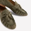 Soft Ruched Loafers Deep Olive Soft Ruched Loafers Deep Olive