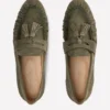 Soft Ruched Loafers Deep Olive Soft Ruched Loafers Deep Olive