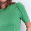 Sophie Puff Sleeve T-shirt Aloe Green