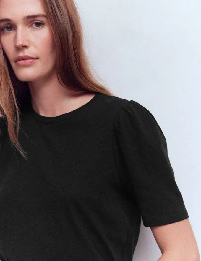 Sophie Puff Sleeve T-shirt Black Sophie Puff Sleeve T-shirt Black