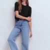 Sophie Puff Sleeve T-shirt Black Sophie Puff Sleeve T-shirt Black